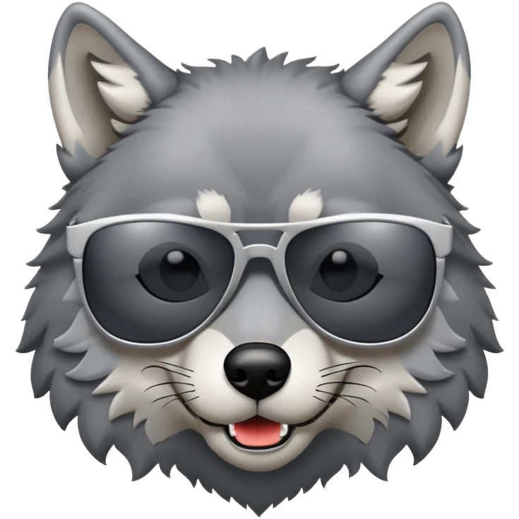 Wolf wear sunglasses  emoji