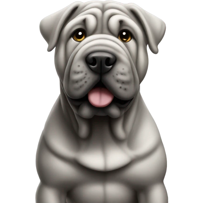 Silver shar pei emoji
