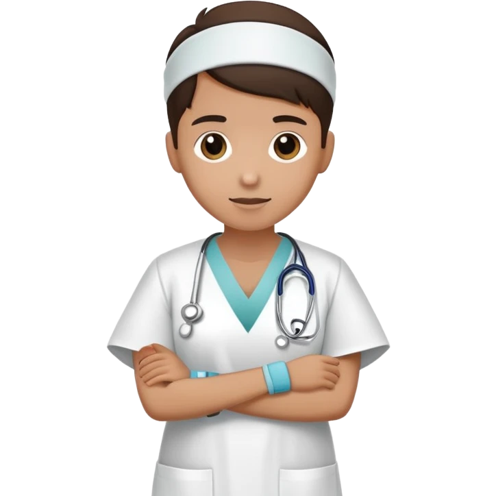 patient in a hospital gown with a medical wristband emoji