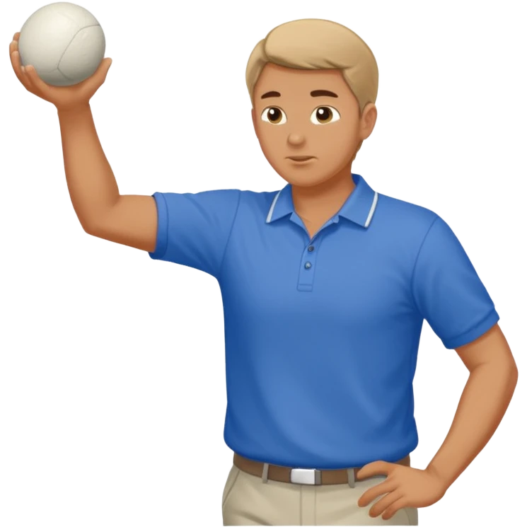 joueur de pétanque qui tire emoji