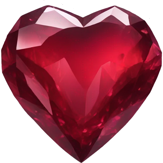 deep-red crystal heart emoji