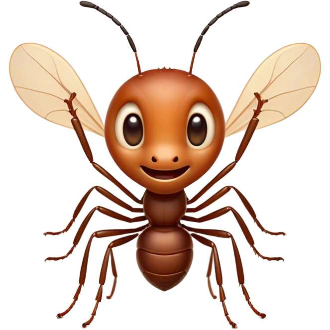 Cinematic Cheeky Ant Portrait Emoji, Head tilted dramatically with an exaggeratedly shocked expression, featuring a diminutive, agile body with wide, comically expressive eyes full of playful disbelief and subtly animated antennae, Simplified yet hilariously expressive features, highly detailed, glowing with a slightly sassy earthy glow, high shine, dramatic yet playful, stylized with an air of cheeky insect mischief, soft glowing outline, capturing the essence of a meme-worthy ant that looks ready to scurry its way into viral fame! emoji