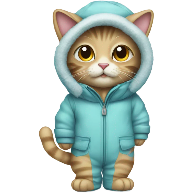 cat wearing snowsuit emoji