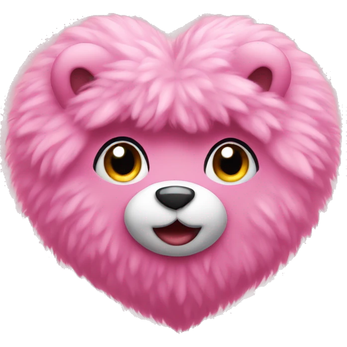 pink fluffy heart emoji