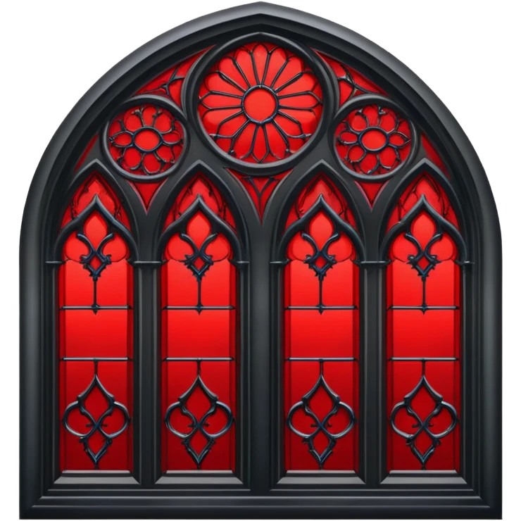 Black and red shiny gothic window emoji