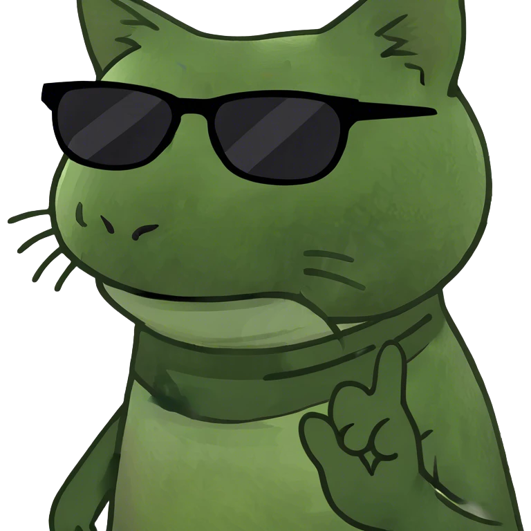 Cat with sunglasses emoji