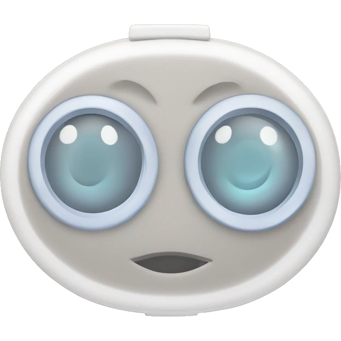 dual compartment prescription contact lens case emoji