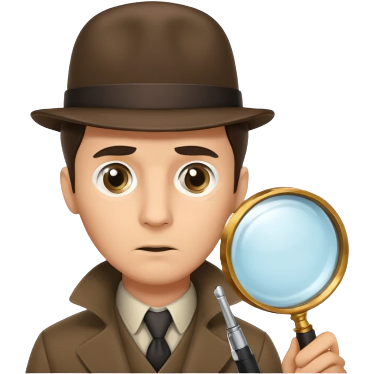detective, Sherlock Homes, magnifying glass emoji
