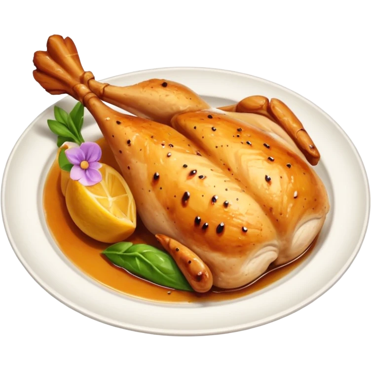 chicken breast on dish emoji