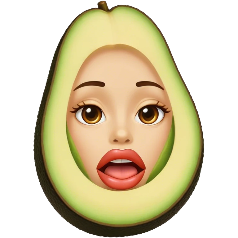 aguacate con labios grandes  emoji