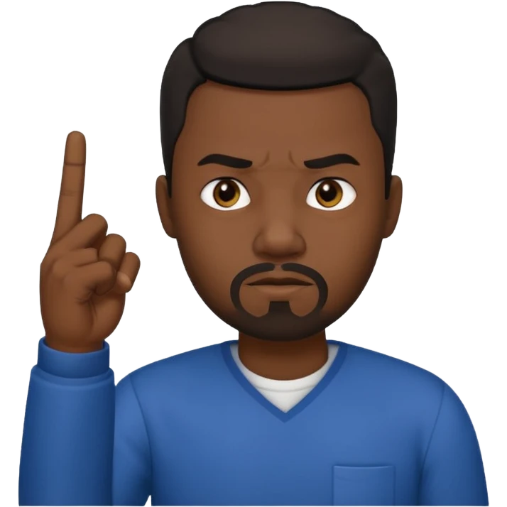 black man middle finger emoji