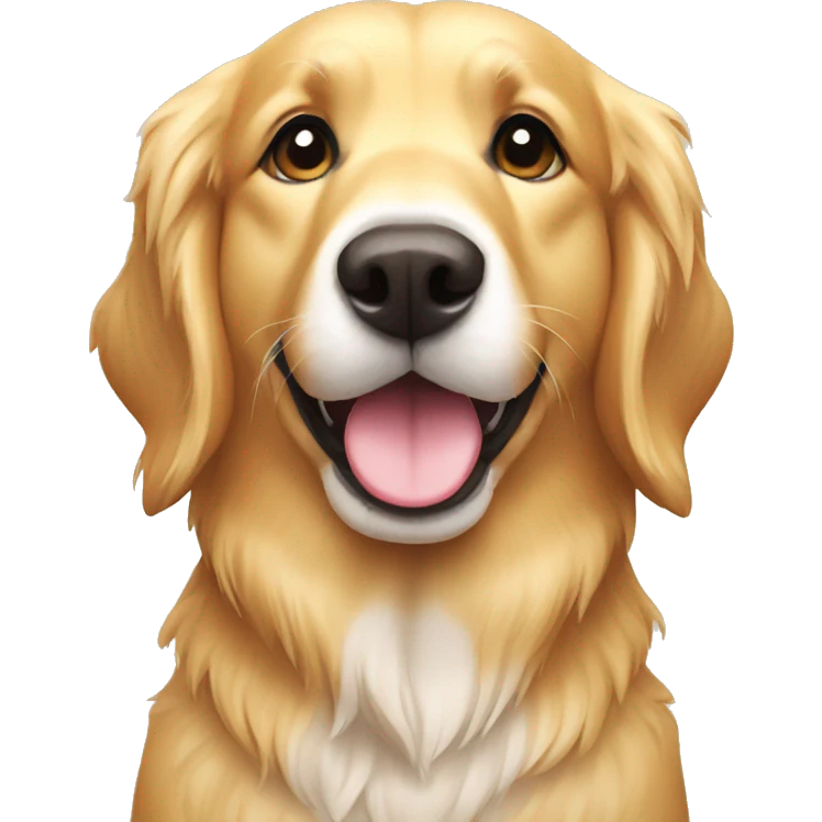golden retriever with coconut emoji