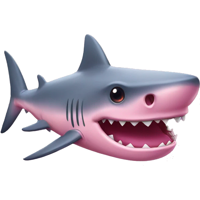 Pink shark emoji