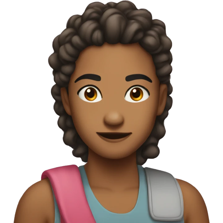 👏🧔🏽‍♀️ emoji