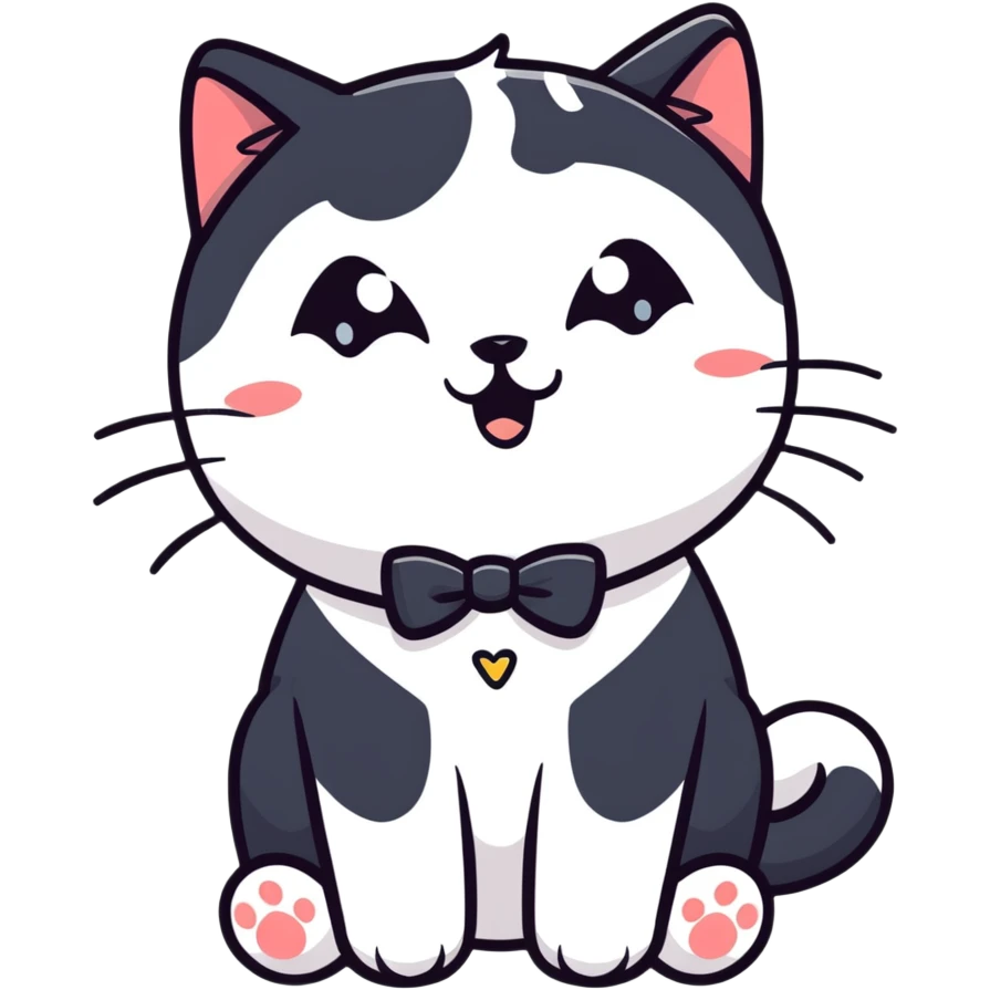 crying tuxedo cat emoji