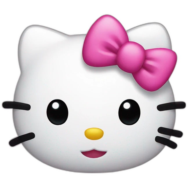 Hello Kitty pink emoji