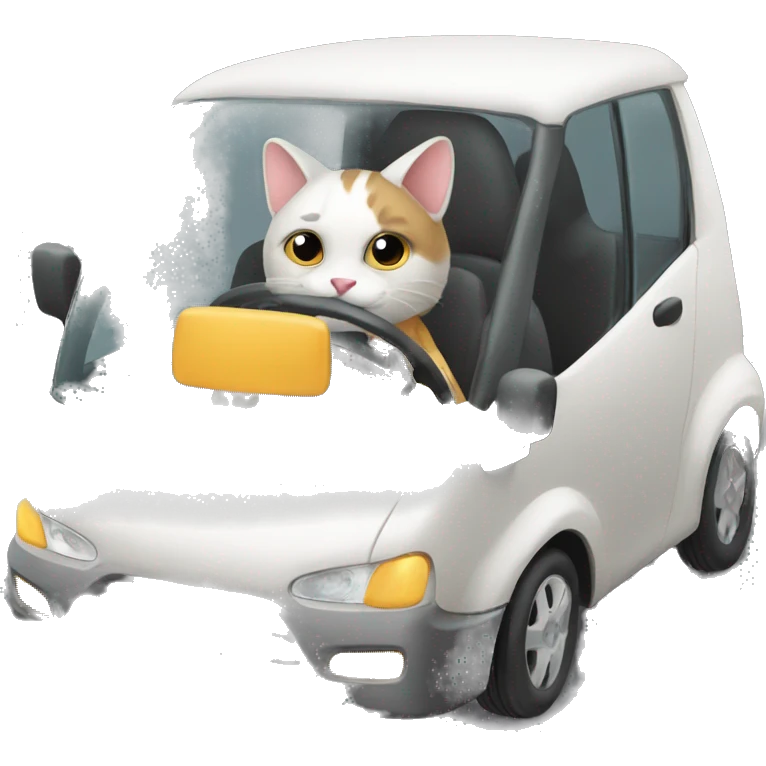 Cat driving cR emoji
