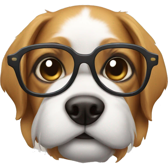 dog with glasses emoji