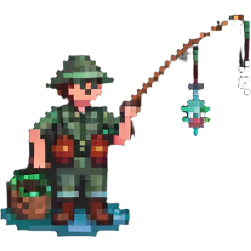 fisherman holding a fishing rod emoji