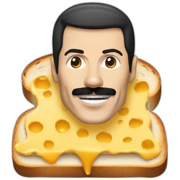 freddie-mercury-with-cheese-on-toast emoji