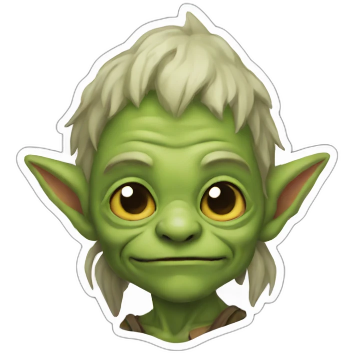 minimal cute goblin sticker emoji