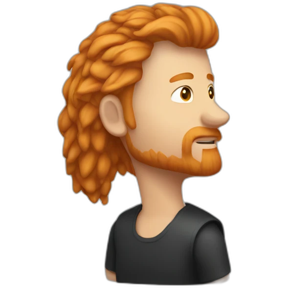 Ginger mullet side on emoji