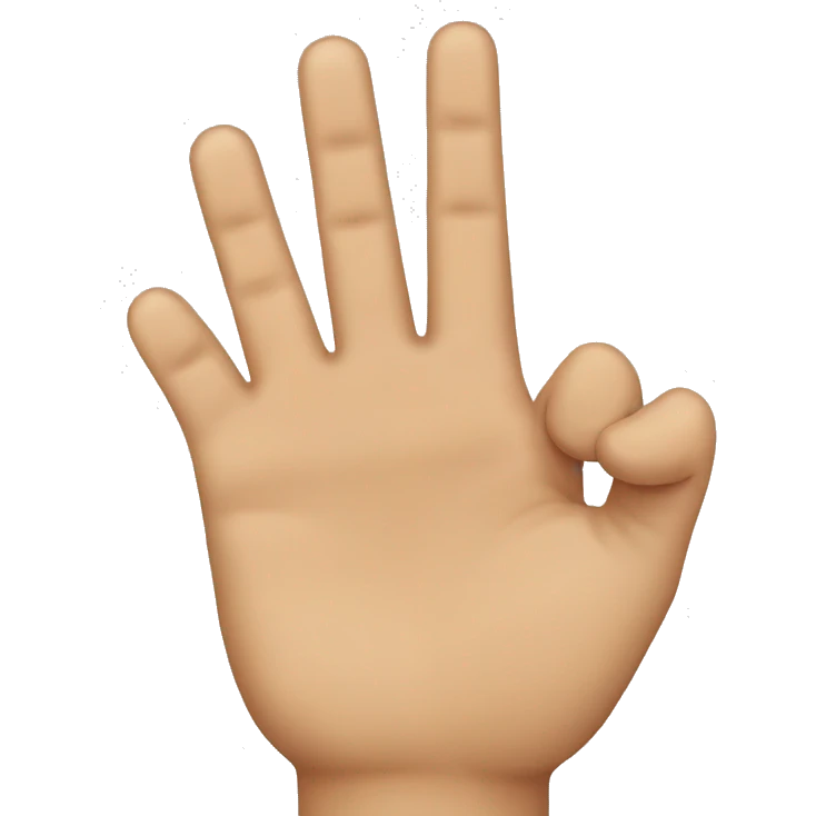 three finger emoji emoji
