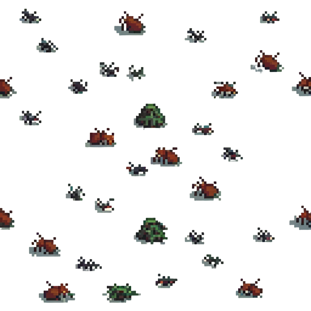 ant hill, pixel art style emoji