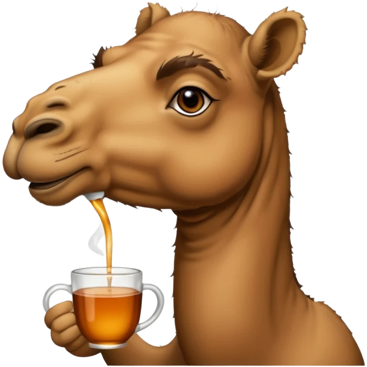 animal de désert qui boit du thé emoji