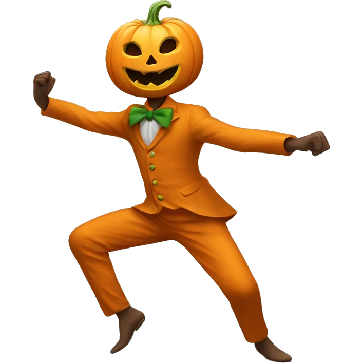 dancing pumpkin man emoji