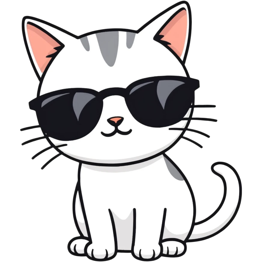 Cat with sunglasses emoji