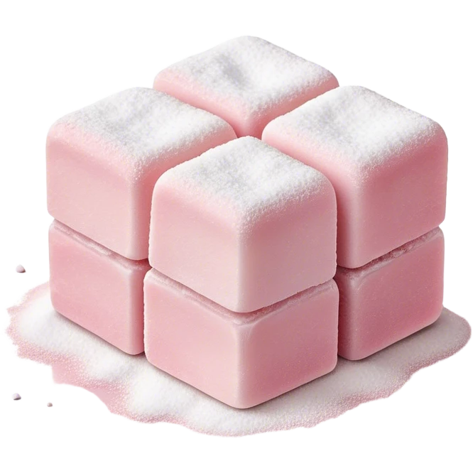 Turkish Delight Cinematic Realistic Turkish Delight Dessert Emoji, depicted as a single, delicate piece of Turkish delight dusted with powdered sugar, rendered with intricate textures and soft, inviting lighting. emoji