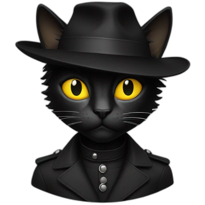 Chat noir sur canapé emoji