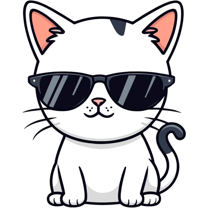 Cat with sunglasses emoji