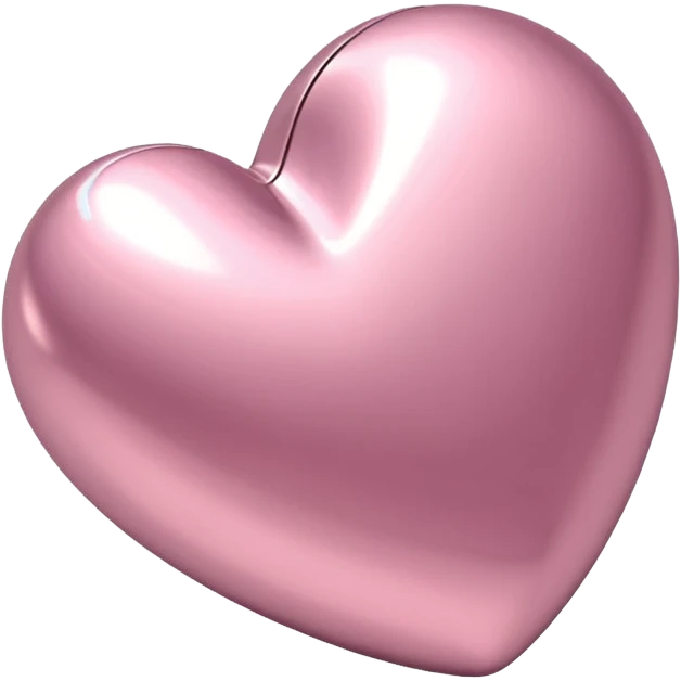 light pink metallic 3d abstact shape emoji