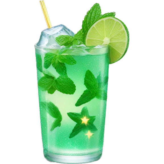 Sparkling stars mojito emoji