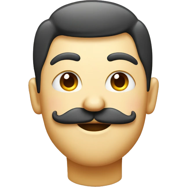 Wink kiss face with mustache  emoji