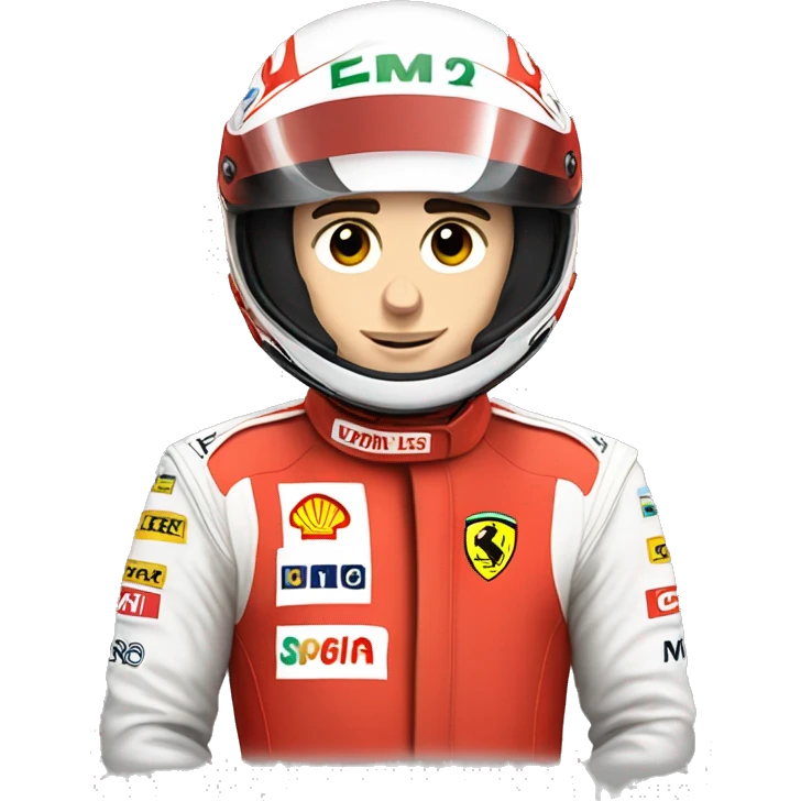 charles leclerc in his ferrari racing suit emoji