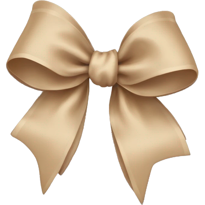 Beige bow emoji