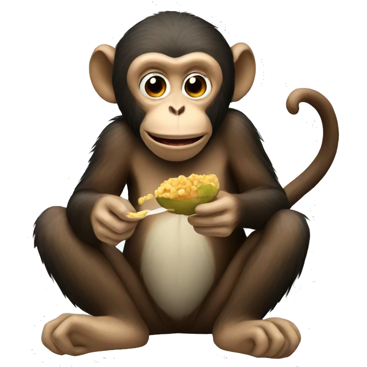 Monkey eating emoji