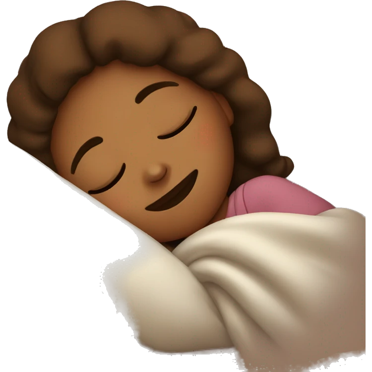 brown cozy girl sleeping  emoji