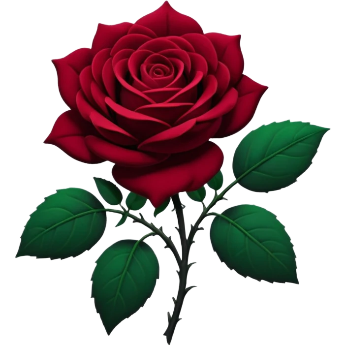 goth rose emoji