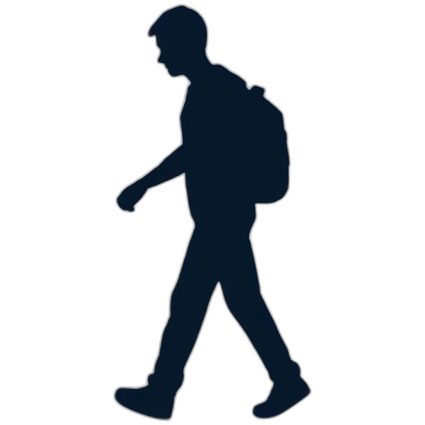 silhouette man walking emoji