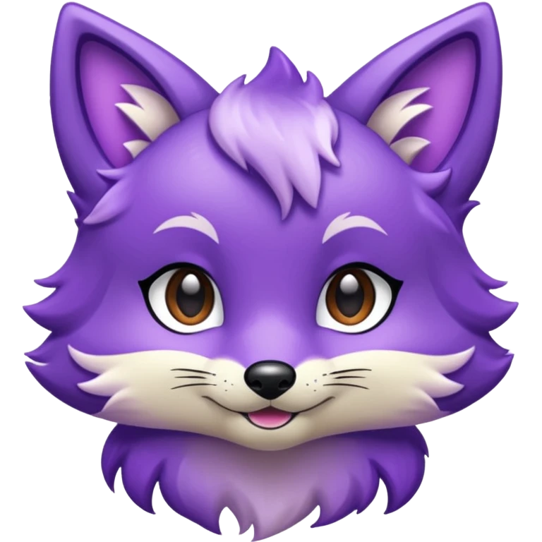 glitter purple and cian fox emoji