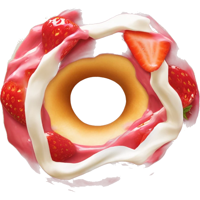 strawberry cream cheese bagel emoji