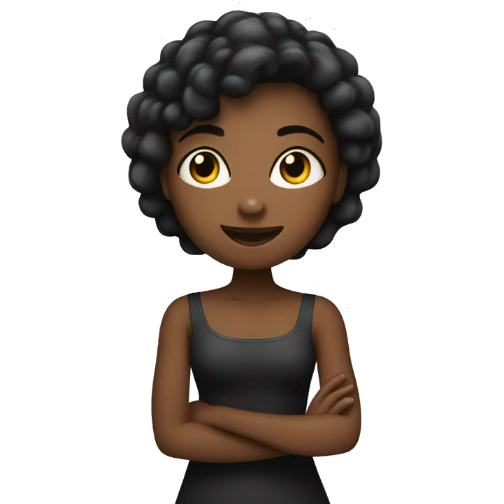 Fille noir avec des nattes emoji