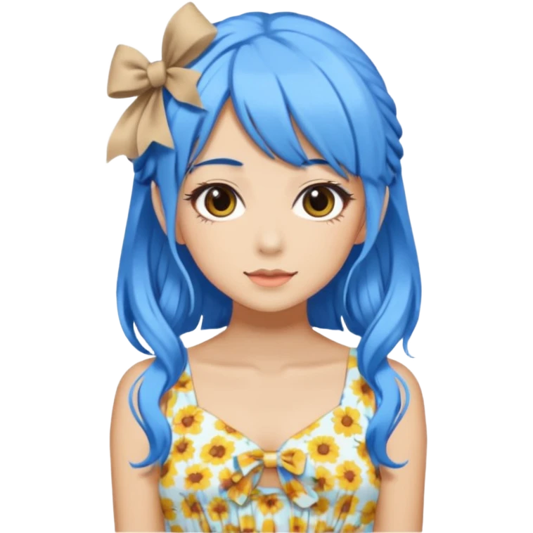 Blue Gyaru Summer Girl emoji