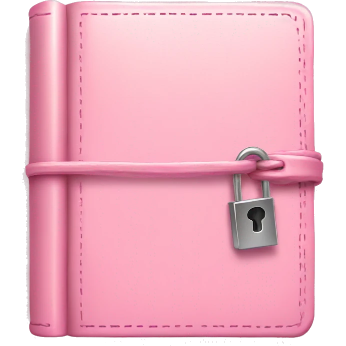 locked diary soft pink emoji