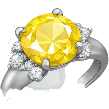 White ring with yellow diamond emoji