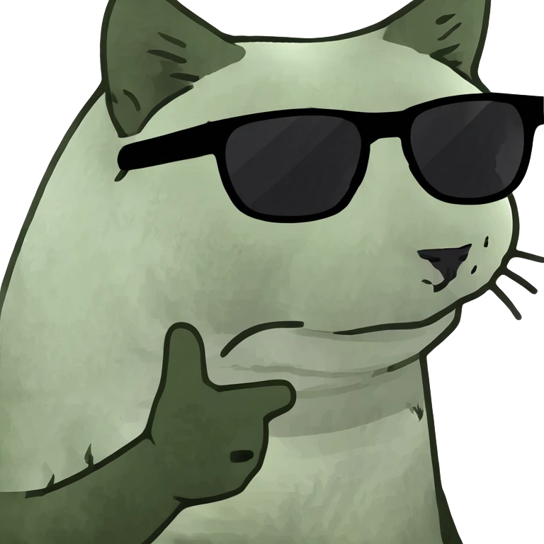 Cat with sunglasses emoji